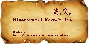 Miserovszki Kornélia névjegykártya